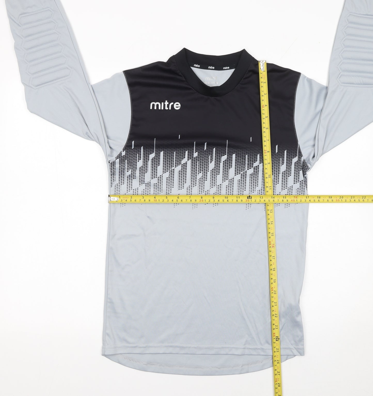 Mitre Men's Grey XS Long Sleeve Football Jersey Top