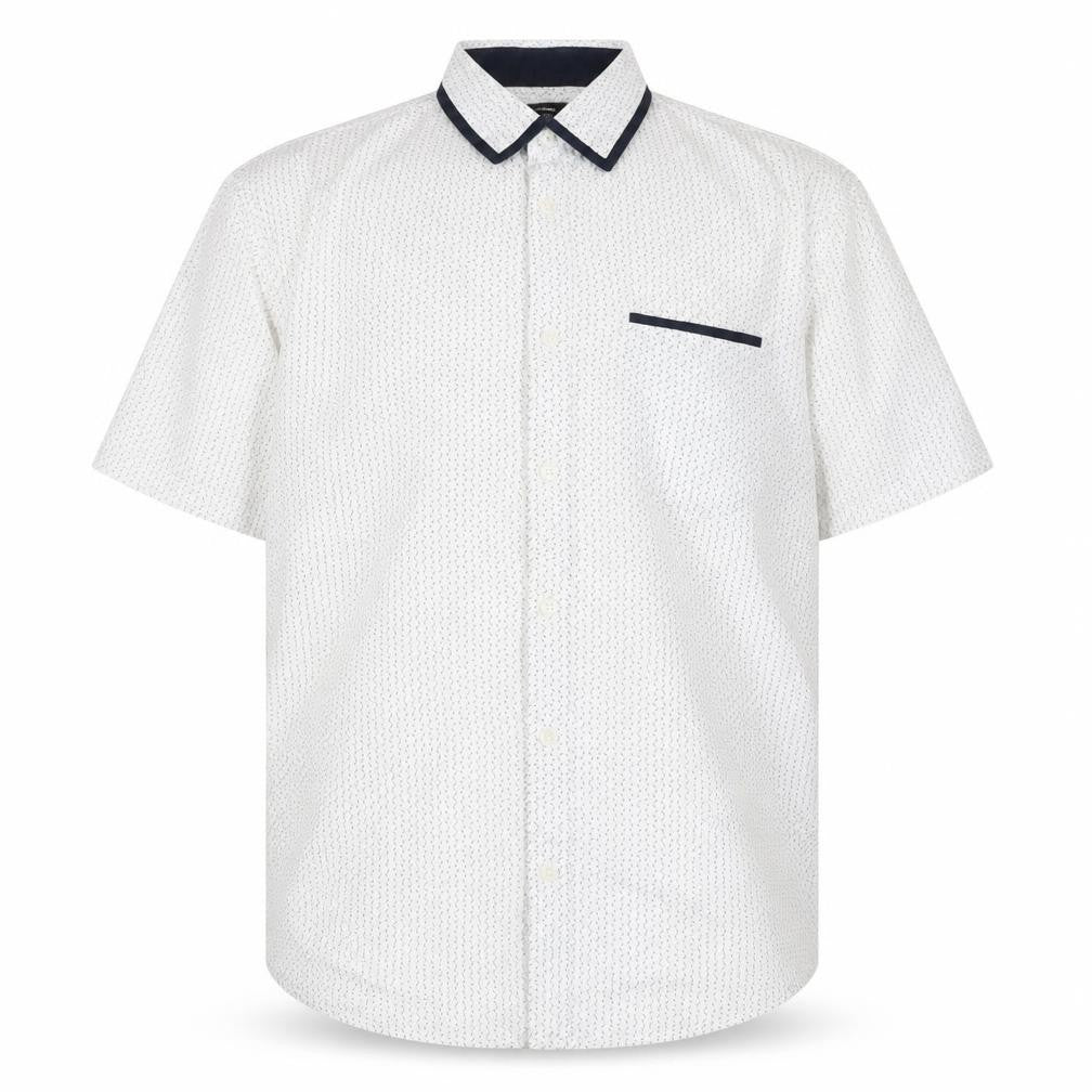 Dunnes Stores Men's White Short Sleeve Regular Fit Cotton Shirt XL