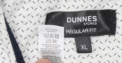Dunnes Stores Men's White Short Sleeve Regular Fit Cotton Shirt XL