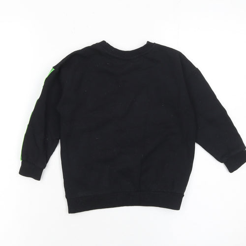Minecraft Boys Black 3-4 Years Pullover Sweatshirt with Graphic Print