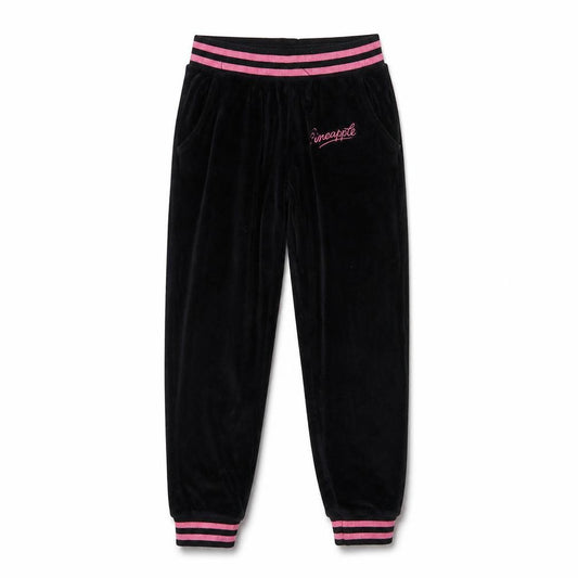 Pineapple Girls Black Velour Jogger Trousers 8-9 Years Elastic Waist Dancewear