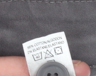 Dunnes Stores Men’s Grey Regular Fit Chino Trousers 38W 32L