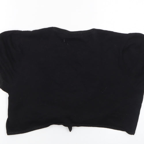 Jasper Conran Women's Black Cotton Shrug Size 14 V-Neck