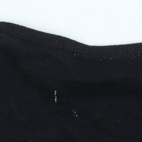 Jasper Conran Women's Black Cotton Shrug Size 14 V-Neck