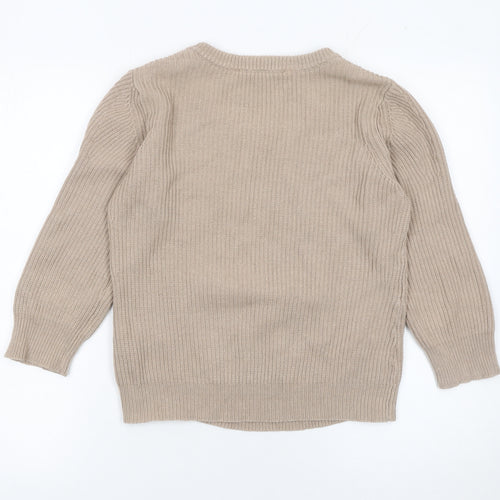 Betty Jackson Black Women’s Beige Cable-Knit Jumper Size 14