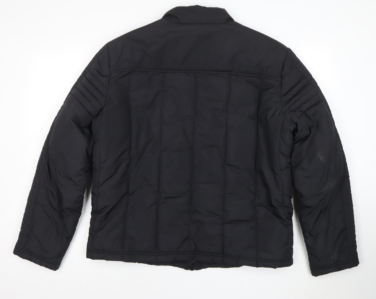 Kenneth Cole Reaction Men's Black L Puffer Jacket Winter Polyester Zip