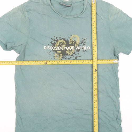 Craghoppers Men's Green Graphic Outdoor Cotton T-Shirt Size S