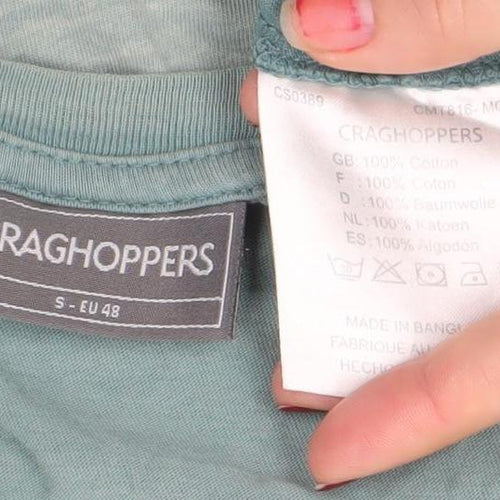 Craghoppers Men's Green Graphic Outdoor Cotton T-Shirt Size S