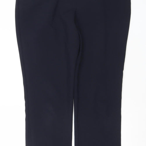 Dunnes Women’s Blue Polyester Straight Leg Trousers Size 12