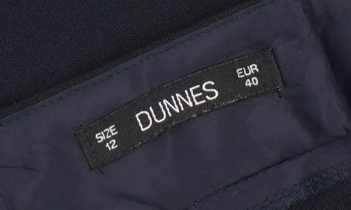 Dunnes Women’s Blue Polyester Straight Leg Trousers Size 12