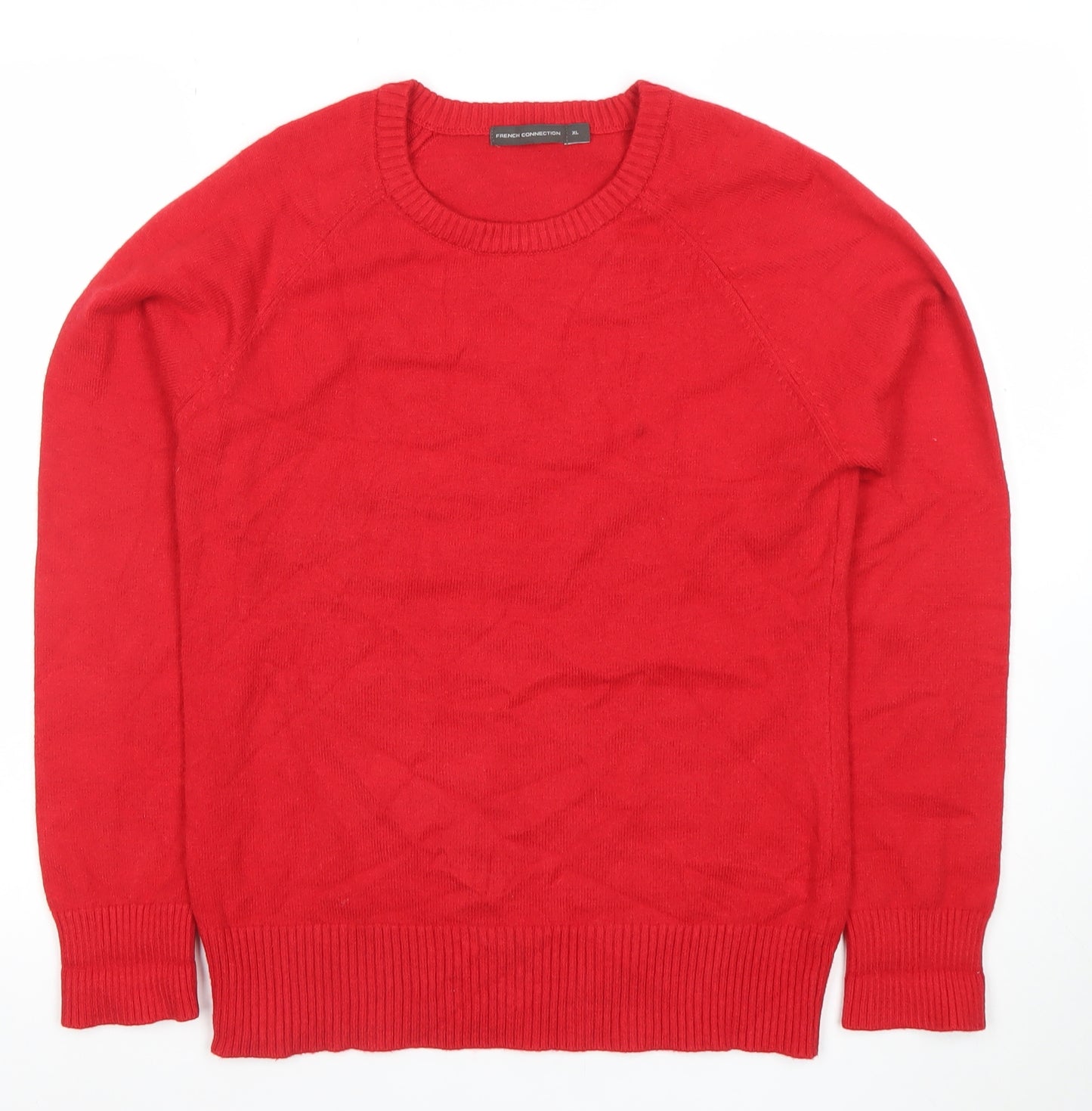 French Connection Women's Red XL Crew Neck Pullover Jumper
