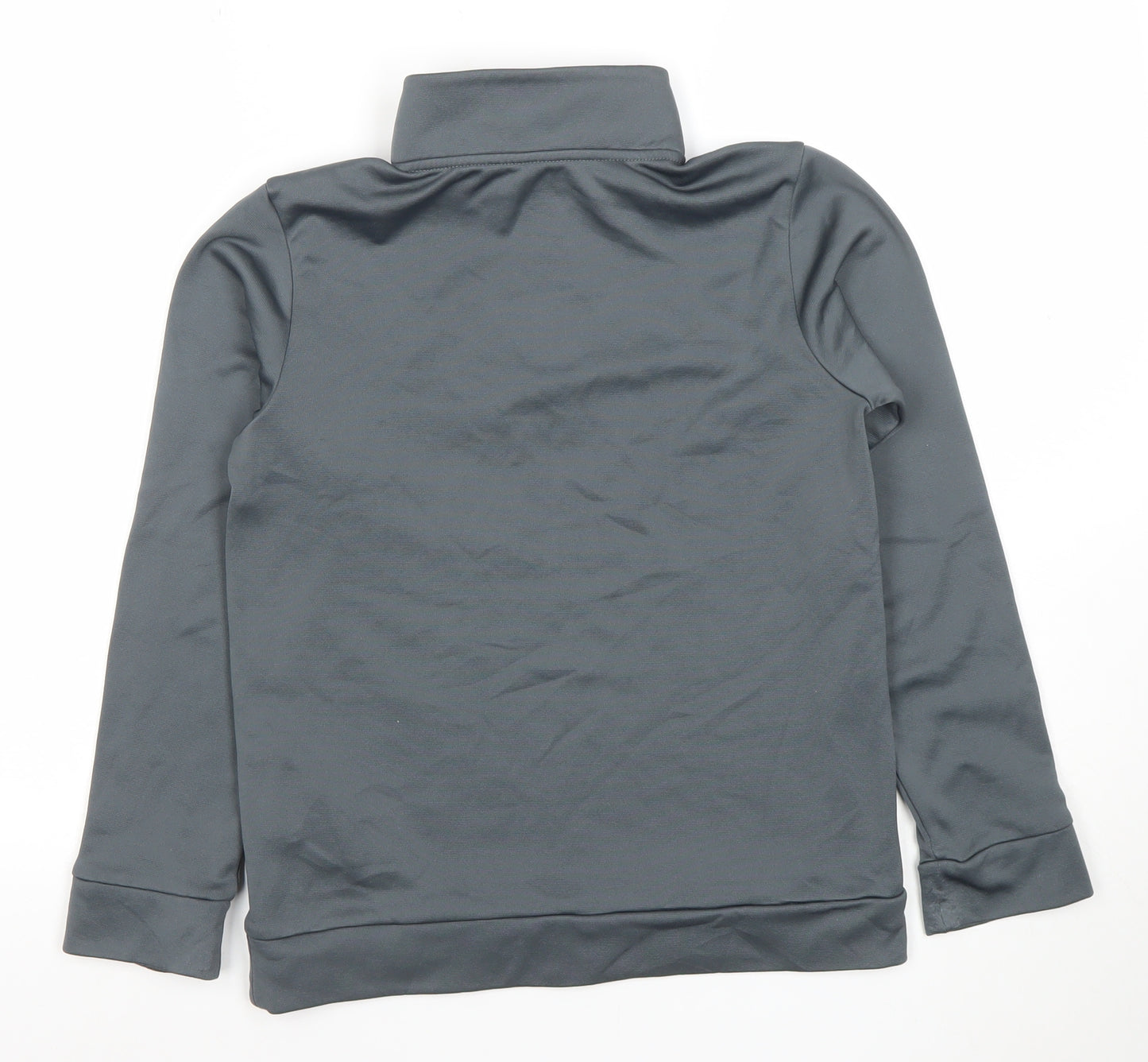 Under Armour Boys Grey 1/2 Zip Hoodie Medium Loose Fit Polyester