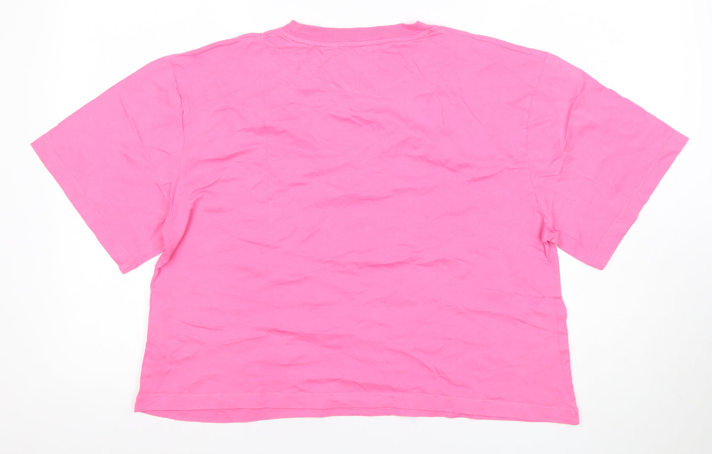 Diesel Women’s Pink Leisure Club Cotton Relaxed Fit T-Shirt L