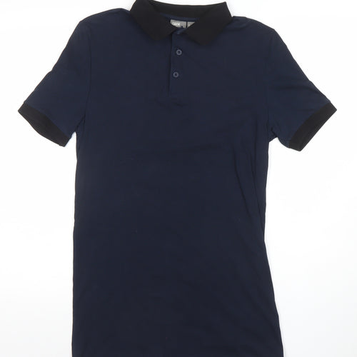ASOS Men’s Blue Slim Fit Polo Shirt Size M Short Sleeve Cotton