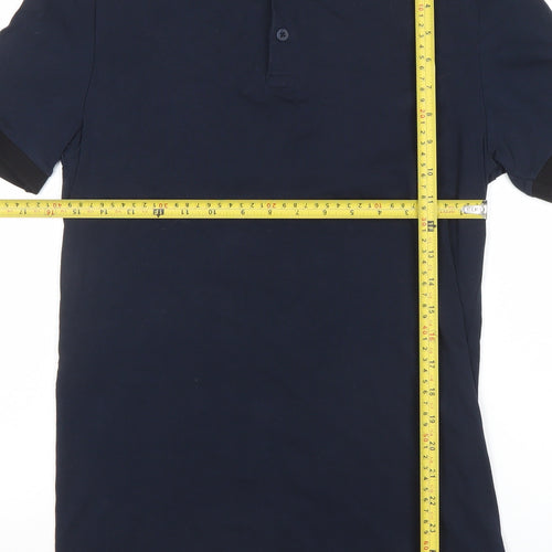 ASOS Men’s Blue Slim Fit Polo Shirt Size M Short Sleeve Cotton