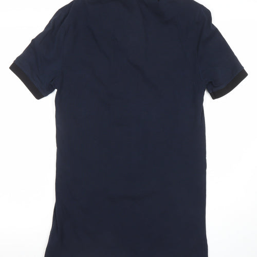ASOS Men’s Blue Slim Fit Polo Shirt Size M Short Sleeve Cotton