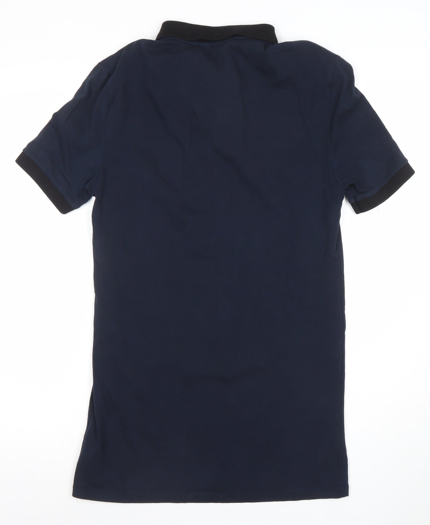 ASOS Men’s Blue Slim Fit Polo Shirt Size M Short Sleeve Cotton