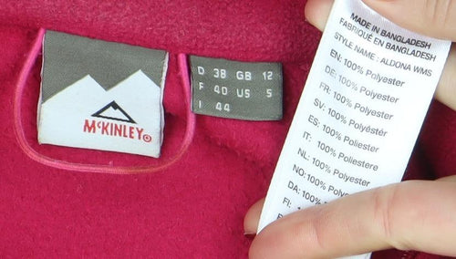 McKINLEY Women's Pink Fleece Full Zip Jacket Size 14
