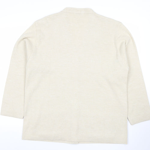 Care Womens Beige 2XL Knit Cardigan Lightweight V-Neck Jumper