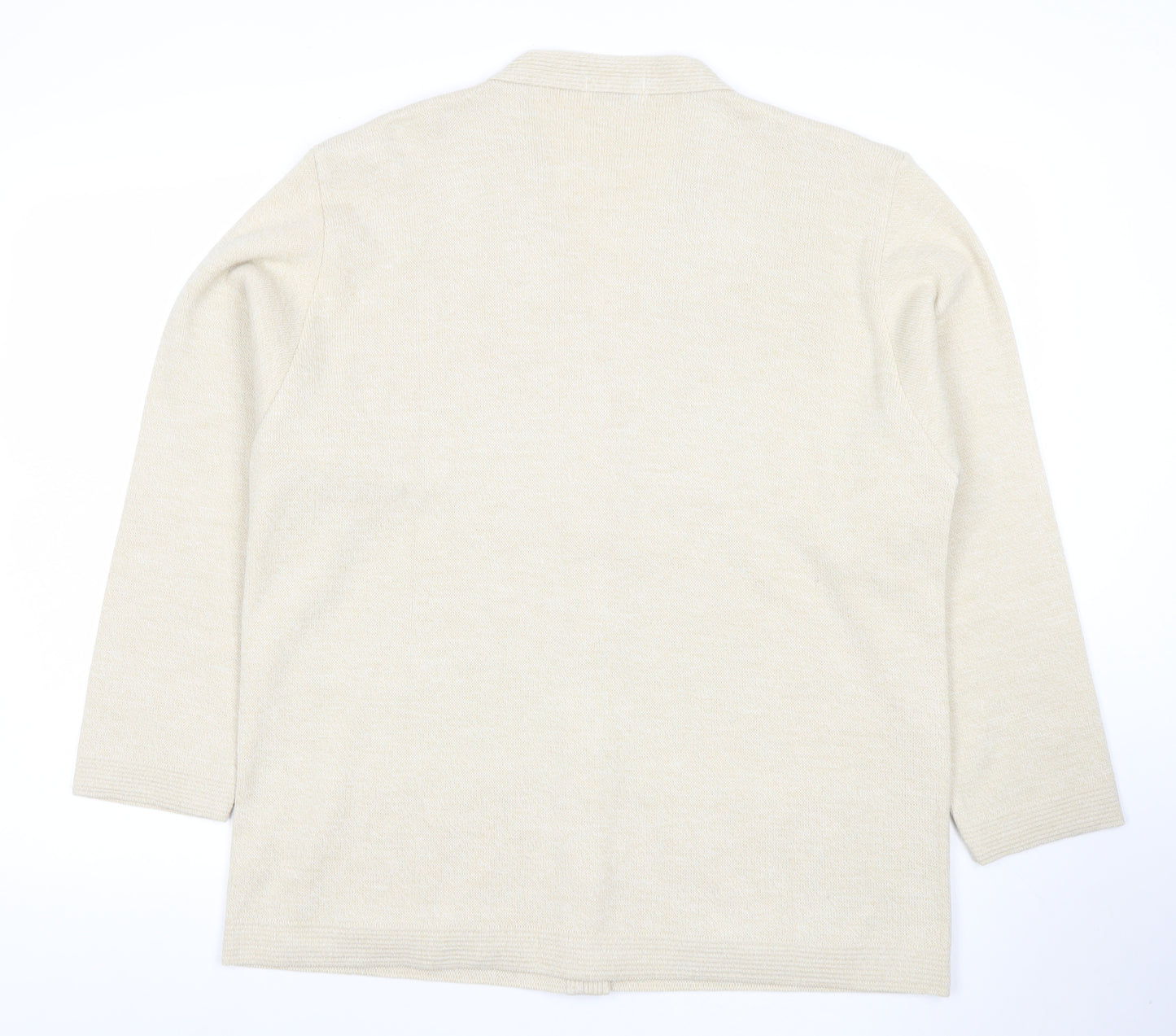 Care Womens Beige 2XL Knit Cardigan Lightweight V-Neck Jumper