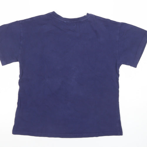 Next Girls Blue Sequin Star T-Shirt 10 Years Cotton Short Sleeve