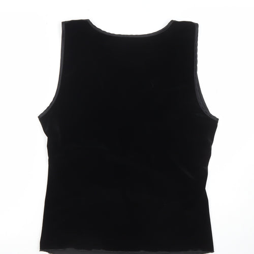 Armani Collezioni Women's Black Velvet Wrap Tank Top Size 16
