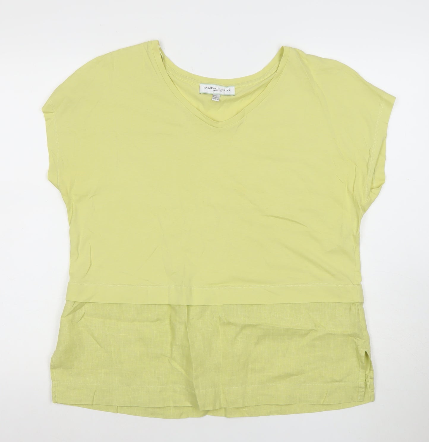 Carolyn Donnelly The Edit Women's Green Linen Blend Tunic Blouse Size M