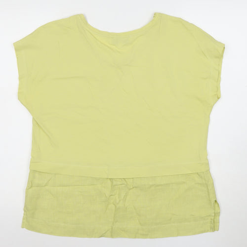 Carolyn Donnelly The Edit Women's Green Linen Blend Tunic Blouse Size M