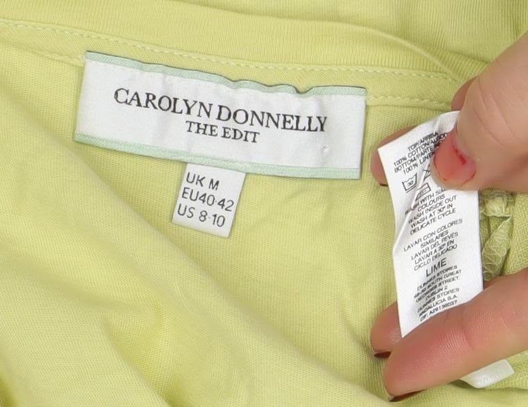 Carolyn Donnelly The Edit Women's Green Linen Blend Tunic Blouse Size M