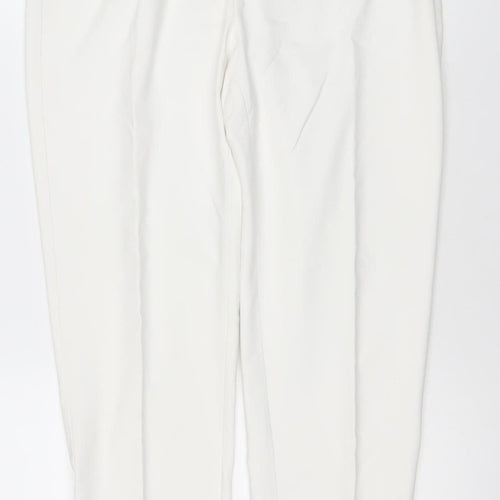Coast Women’s Ivory Slim Trousers UK 12 Cotton Blend