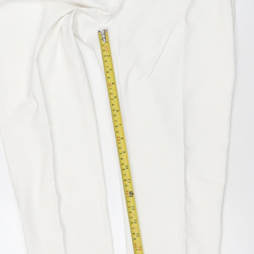 Coast Women’s Ivory Slim Trousers UK 12 Cotton Blend
