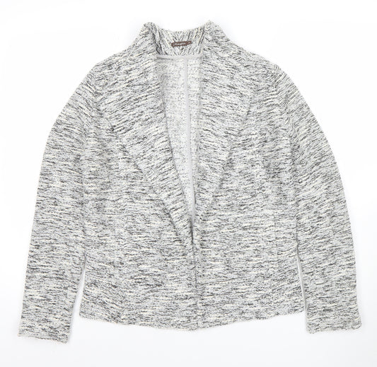 J.McLaughlin Women's Grey Knit Open Cardigan Size M Polyester Blend