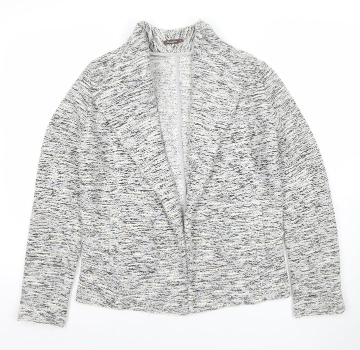 J.McLaughlin Women's Grey Knit Open Cardigan Size M Polyester Blend