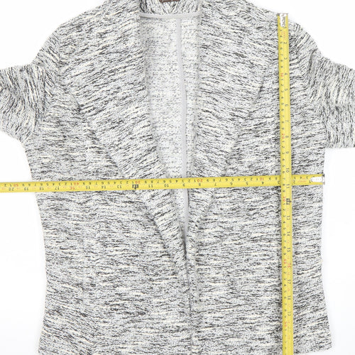 J.McLaughlin Women's Grey Knit Open Cardigan Size M Polyester Blend
