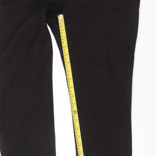Marc Cain Womens Black Wool Straight Leg Studded Waist Trousers Size 12