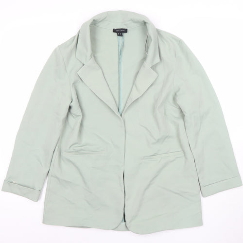New Look Women’s Green Size 10 Single-Breasted Blazer Jacket