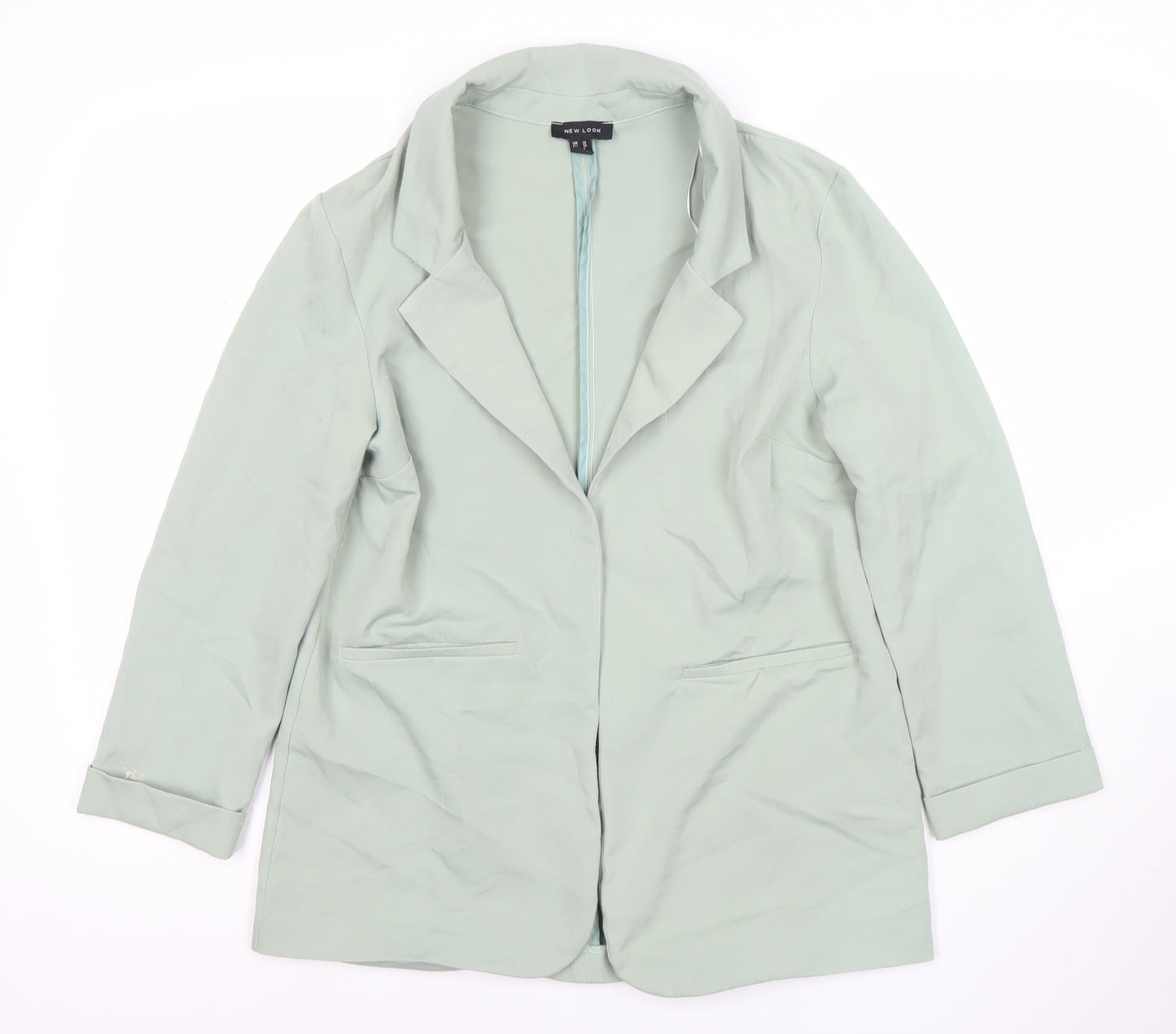 New Look Women’s Green Size 10 Single-Breasted Blazer Jacket