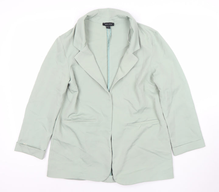 New Look Women’s Green Size 10 Single-Breasted Blazer Jacket