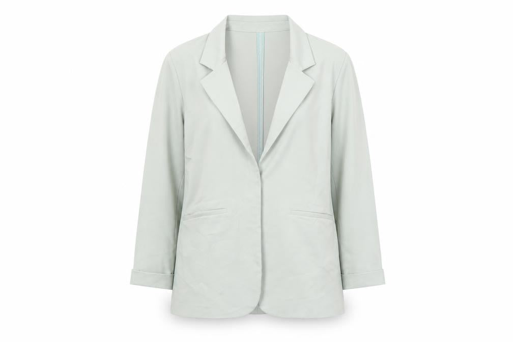 Front view of New Look Women’s Green, size UK 10, Single-Breasted Blazer Jacket