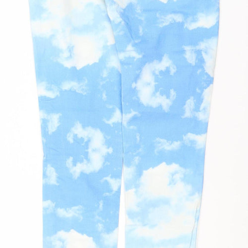 Wrangler Women Blue Cloud Print Skinny Jeans Size 10 W27 L30