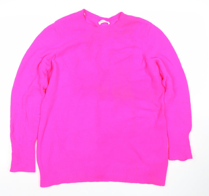 Savida Women’s Pink Button Detail Crew Neck Jumper Size 14