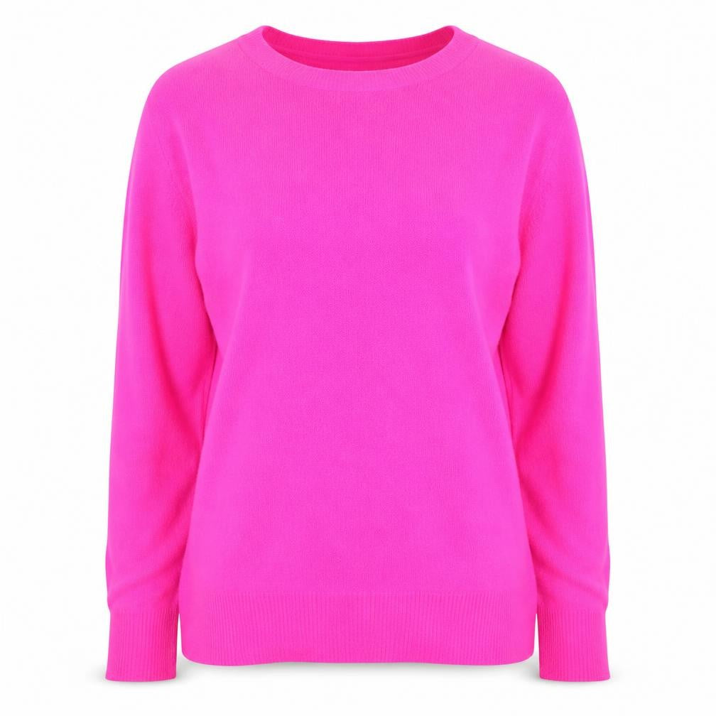 Savida Women’s Pink Button Detail Crew Neck Jumper Size 14