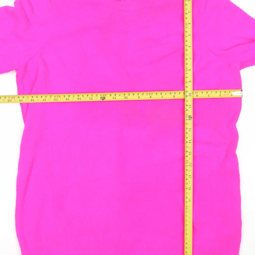 Savida Women’s Pink Button Detail Crew Neck Jumper Size 14