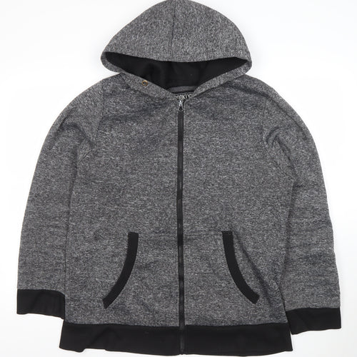 Brooklyn Xpress Men’s Grey Full Zip Hoodie Size L Regular Fit