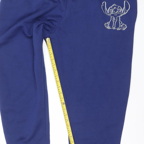 Primark Men Blue Stitch Jogger Trousers Size 2XL Fleece Comfort Fit