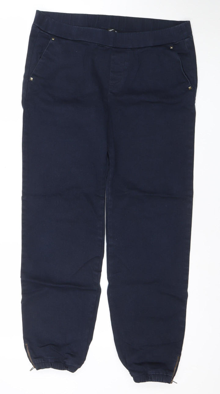 No2moro Women Blue Slim Jegging Jeans Size 8 with Stud Accents