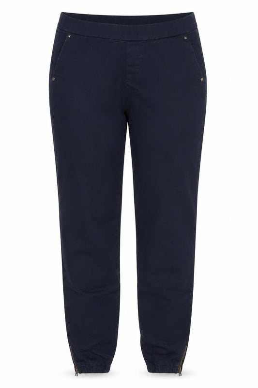 Front view of No2moro Women Blue Slim Jegging Jeans, size 8, with Stud Accents