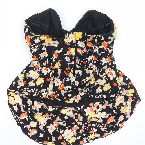 Jane Norman Women's Multicoloured Floral Strapless Camisole Blouse Size 12