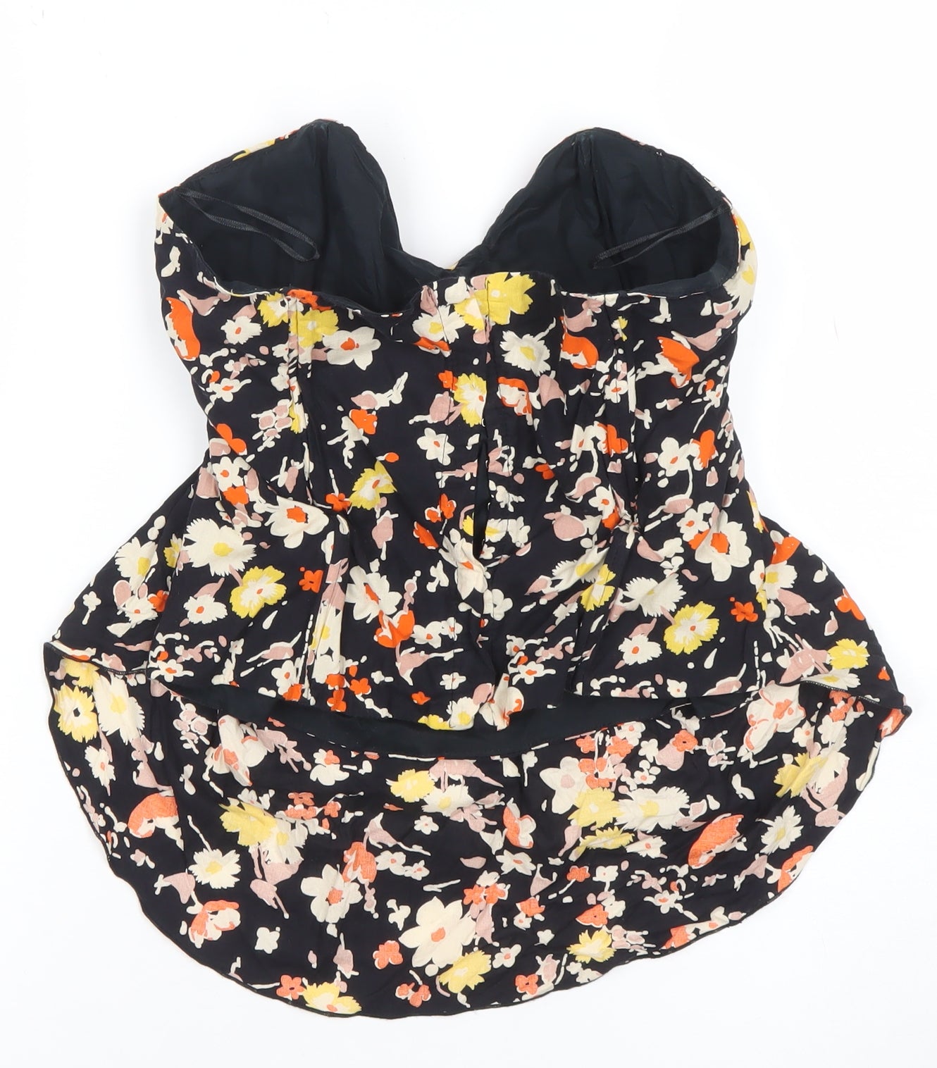 Jane Norman Women's Multicoloured Floral Strapless Camisole Blouse Size 12