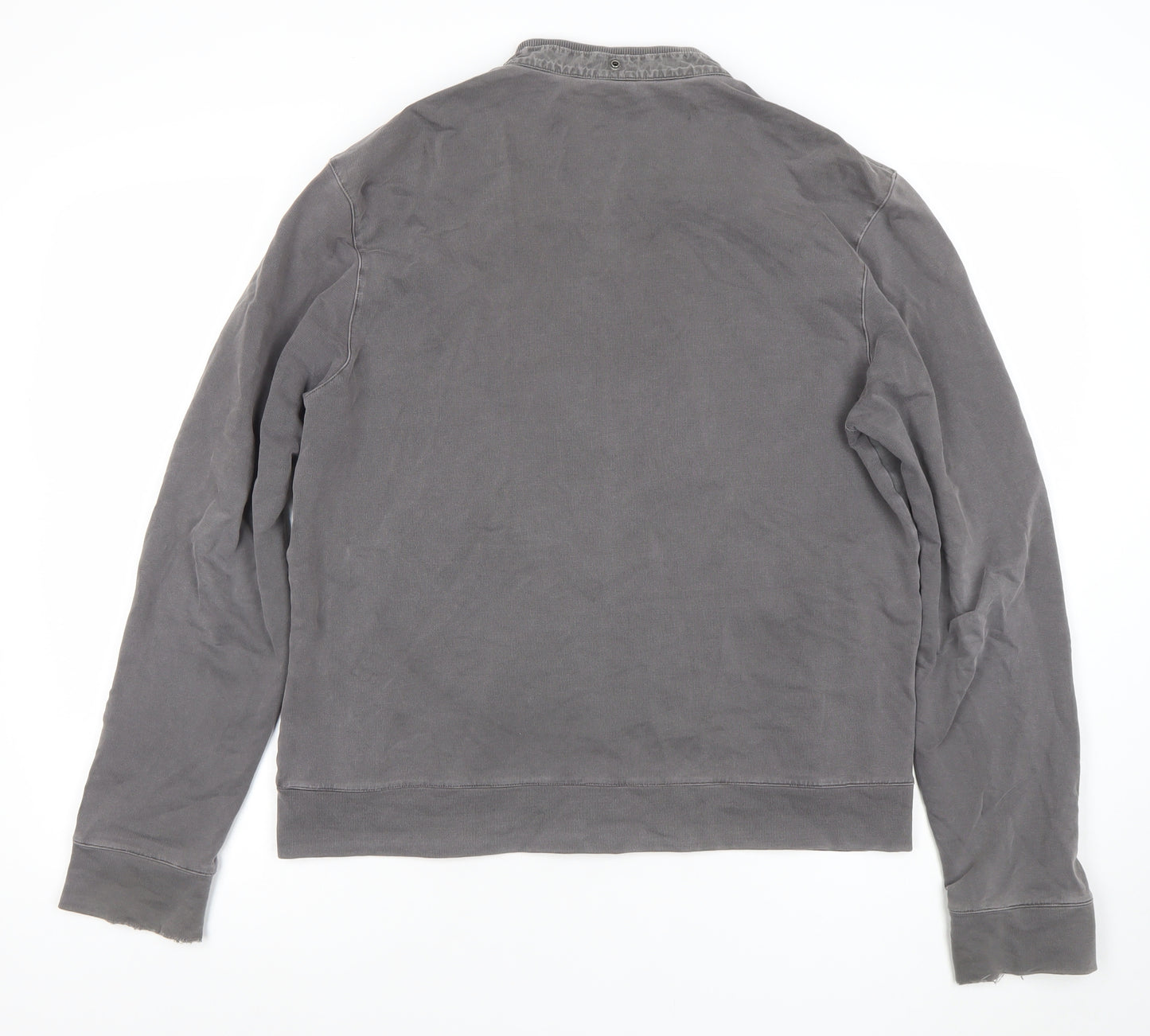 Hugo Boss Mens Grey Cotton Bomber Jacket Size M Casual Lightweight